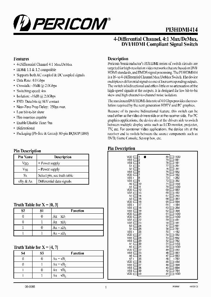 PI3HDMI414_730797.PDF Datasheet