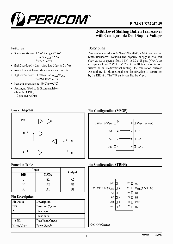 PI74STX2G4245_622010.PDF Datasheet
