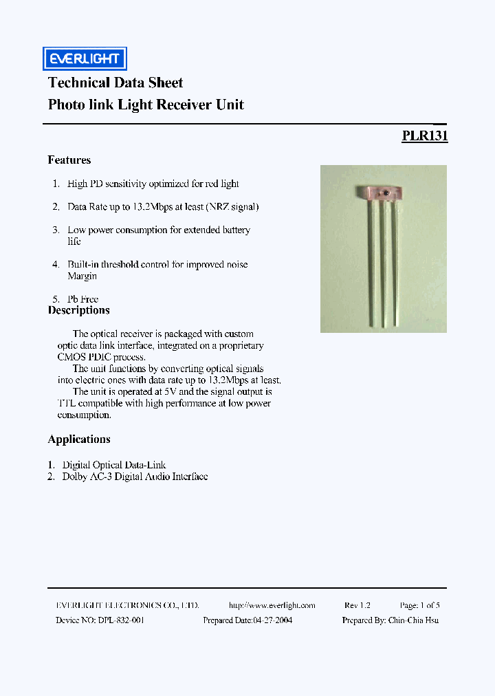 PLR131_600603.PDF Datasheet