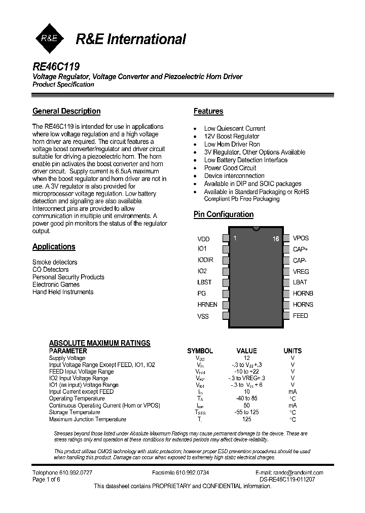 RE46C119_734512.PDF Datasheet