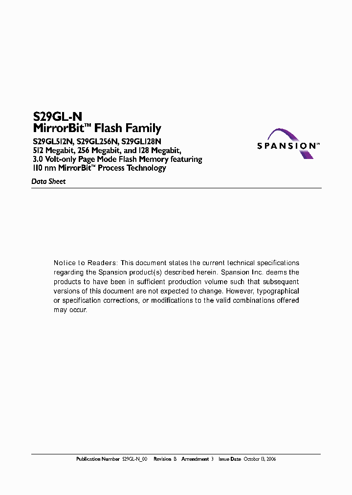 S29GL128N90FAI010_483499.PDF Datasheet