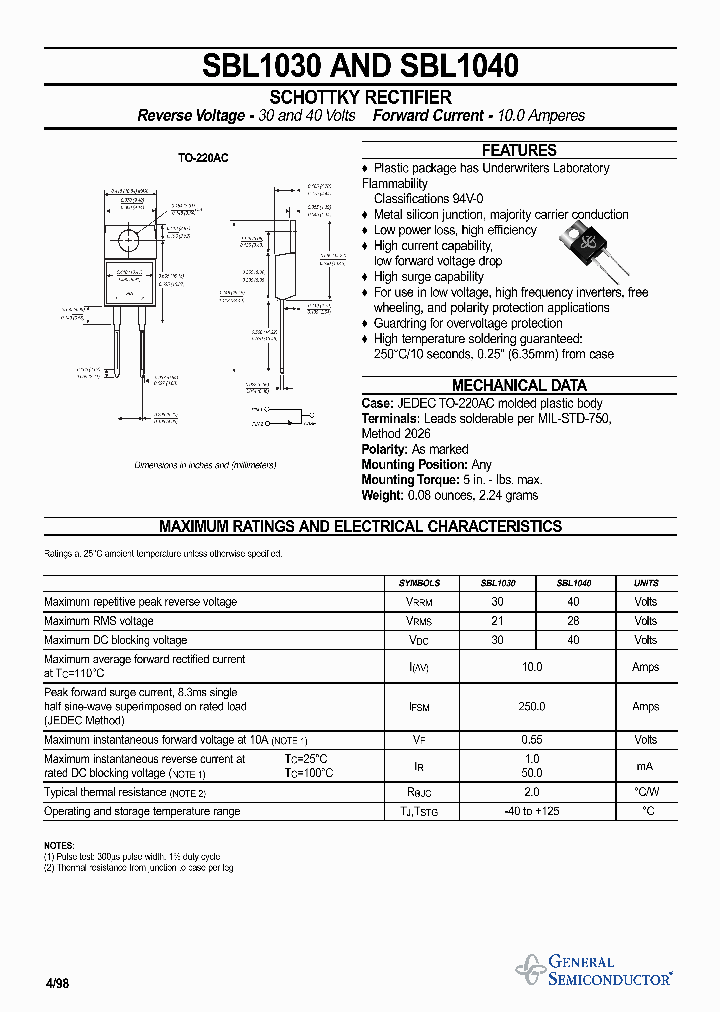 SBL1030_731741.PDF Datasheet