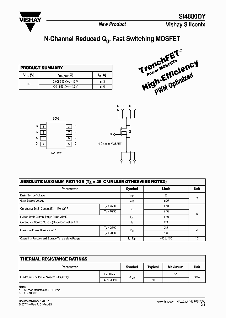 SI4880DY_149761.PDF Datasheet