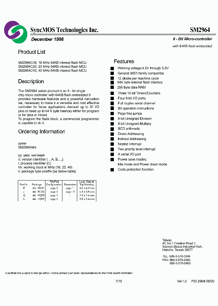 SM2964C40_722531.PDF Datasheet