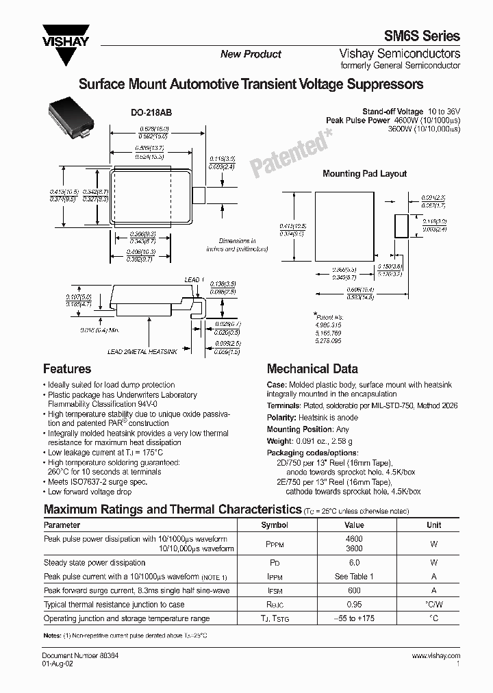 SM6S10A_654694.PDF Datasheet