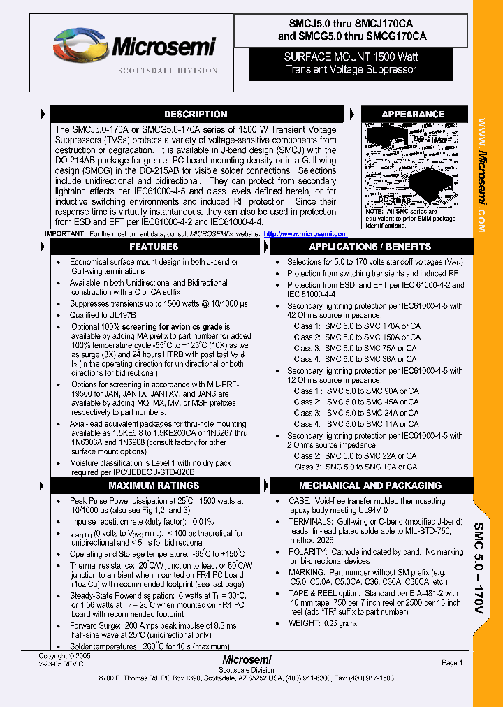 SMCJ60_658685.PDF Datasheet