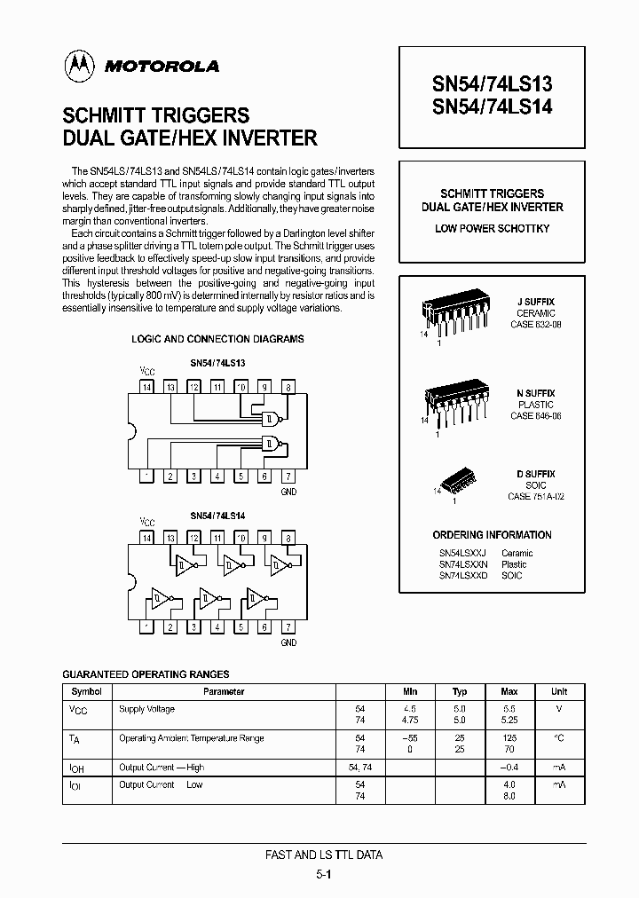 SN74LS14D_19151.PDF Datasheet