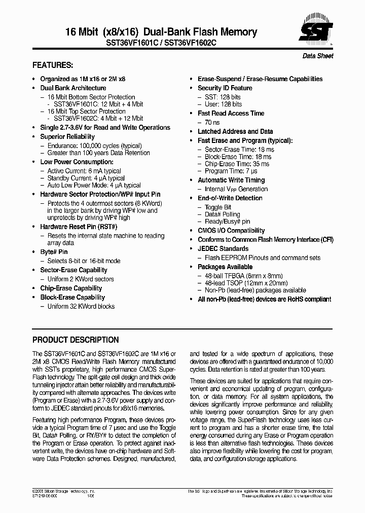 SST36VF1601C-70-4C-B3KE_735803.PDF Datasheet