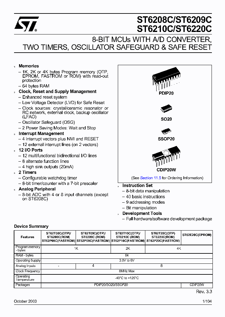 ST62P10C_788339.PDF Datasheet