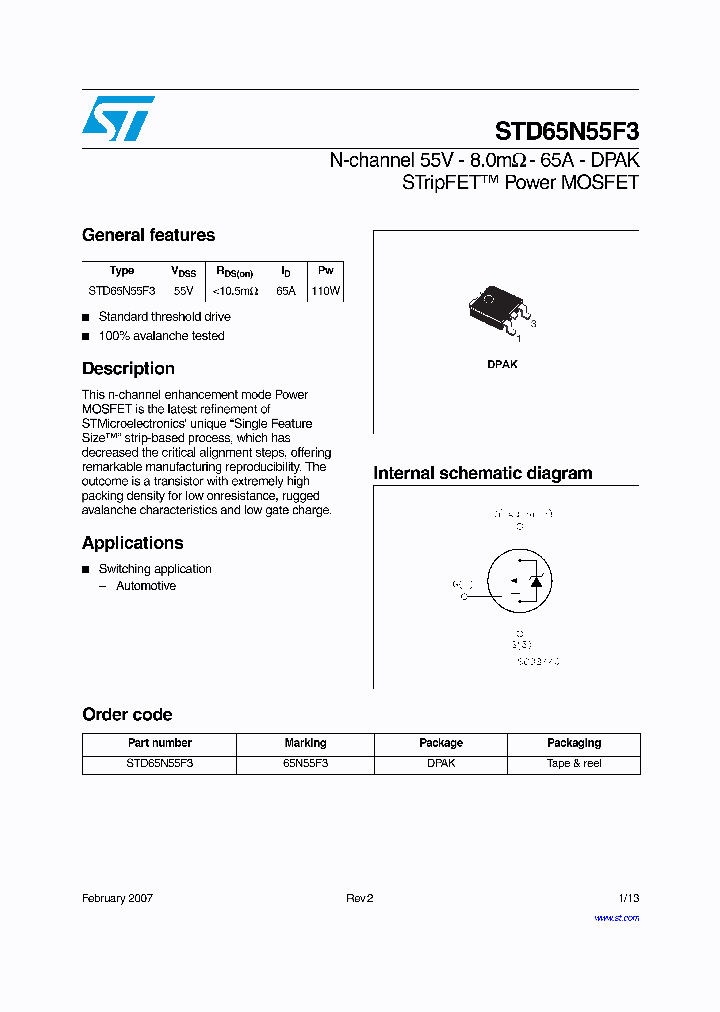 STD65N55F3_807096.PDF Datasheet