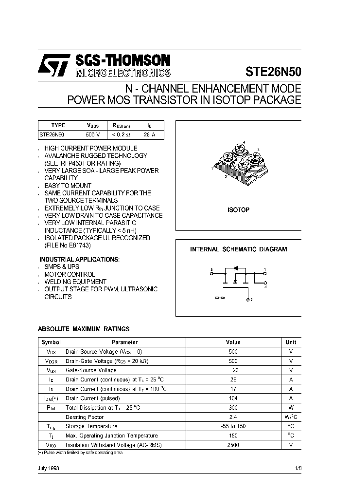 STE26N50_585786.PDF Datasheet