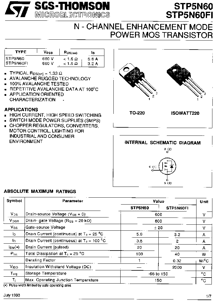 STP5N60_582346.PDF Datasheet