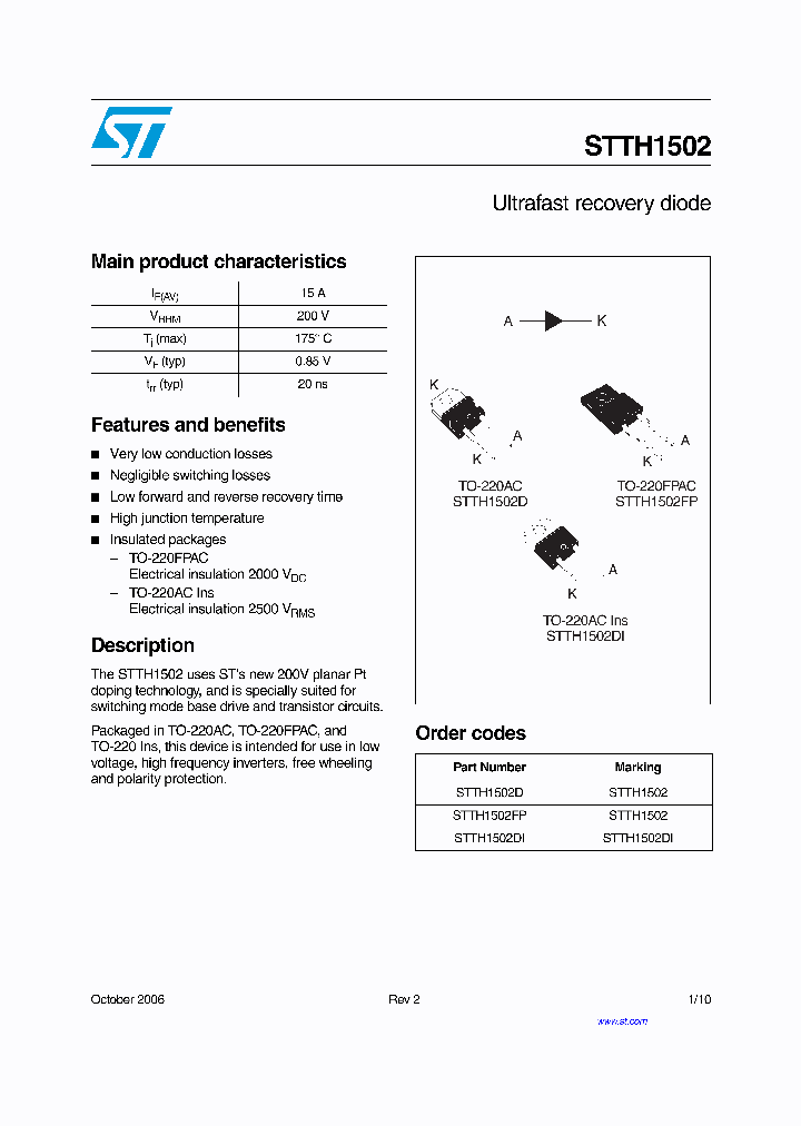 STTH1502DI_738700.PDF Datasheet
