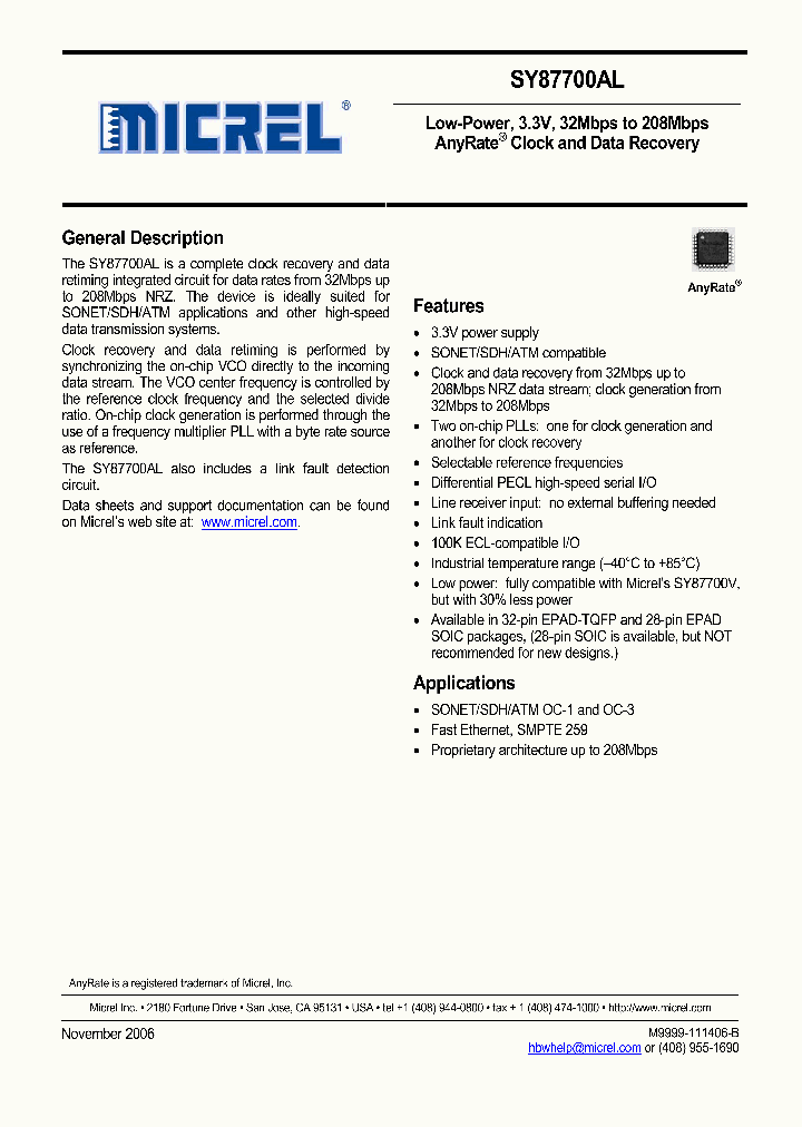 SY87700ALHG_689528.PDF Datasheet