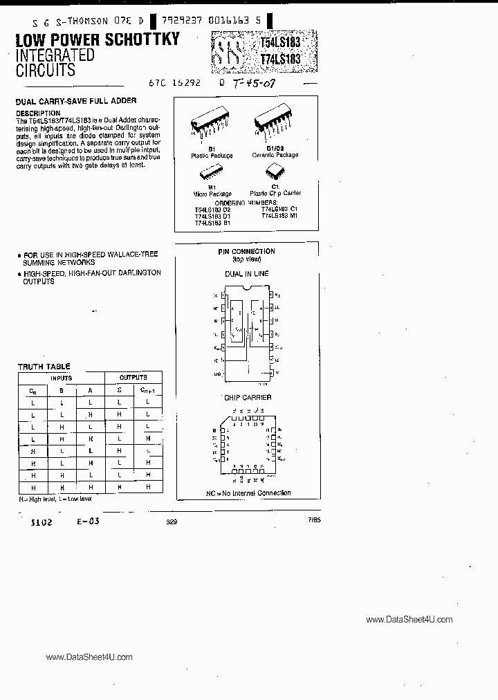 T74LS183_566969.PDF Datasheet