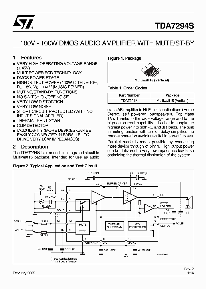 TDA7294S05_734646.PDF Datasheet