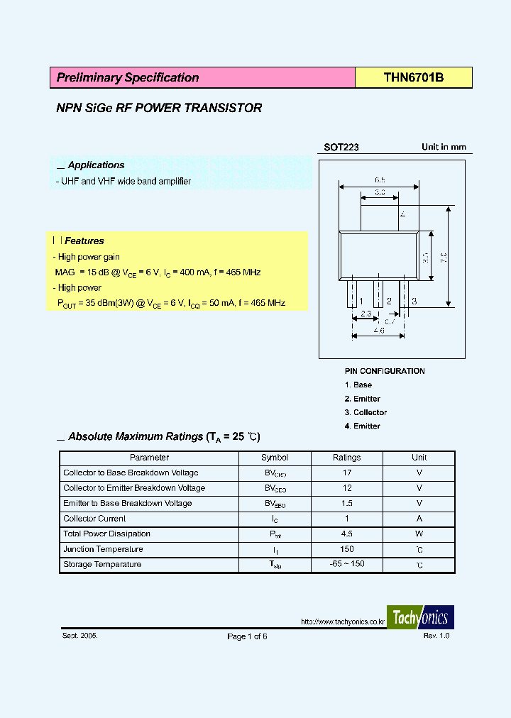THN6701B_656973.PDF Datasheet