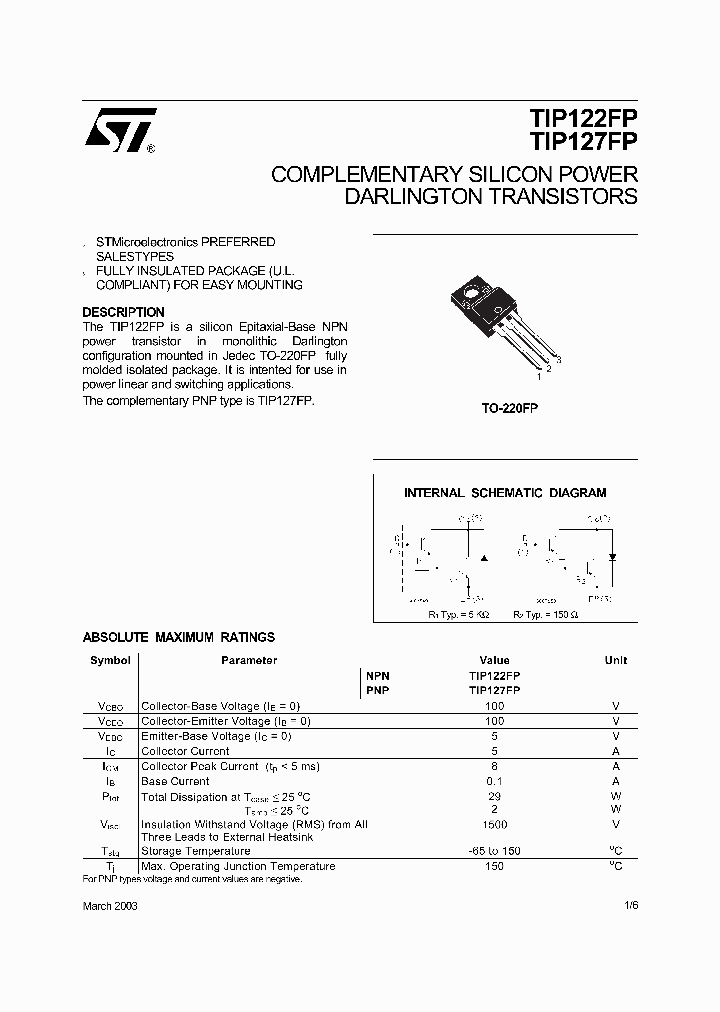 TIP122FP03_738716.PDF Datasheet
