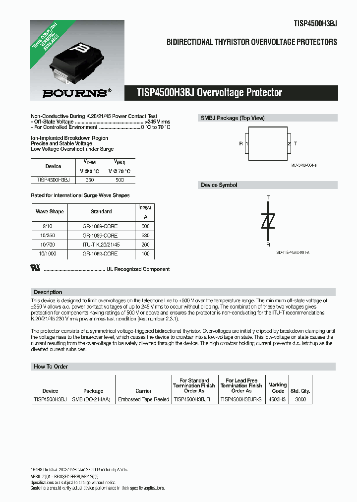 TISP4500H3BJ_697014.PDF Datasheet