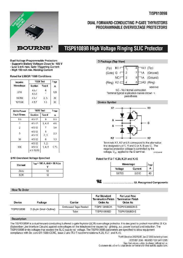 TISP61089B_788929.PDF Datasheet