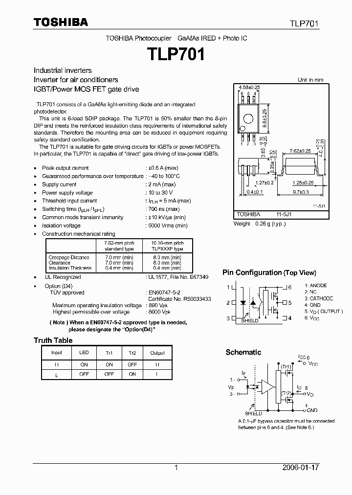 TLP701_579800.PDF Datasheet