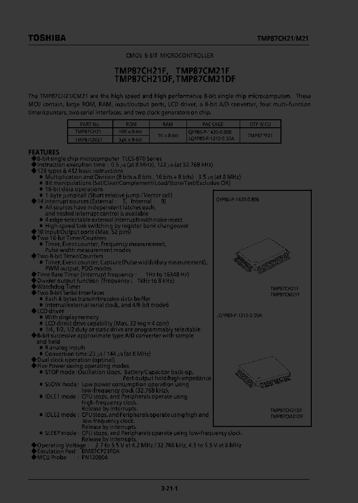 TMP87PP21_441137.PDF Datasheet
