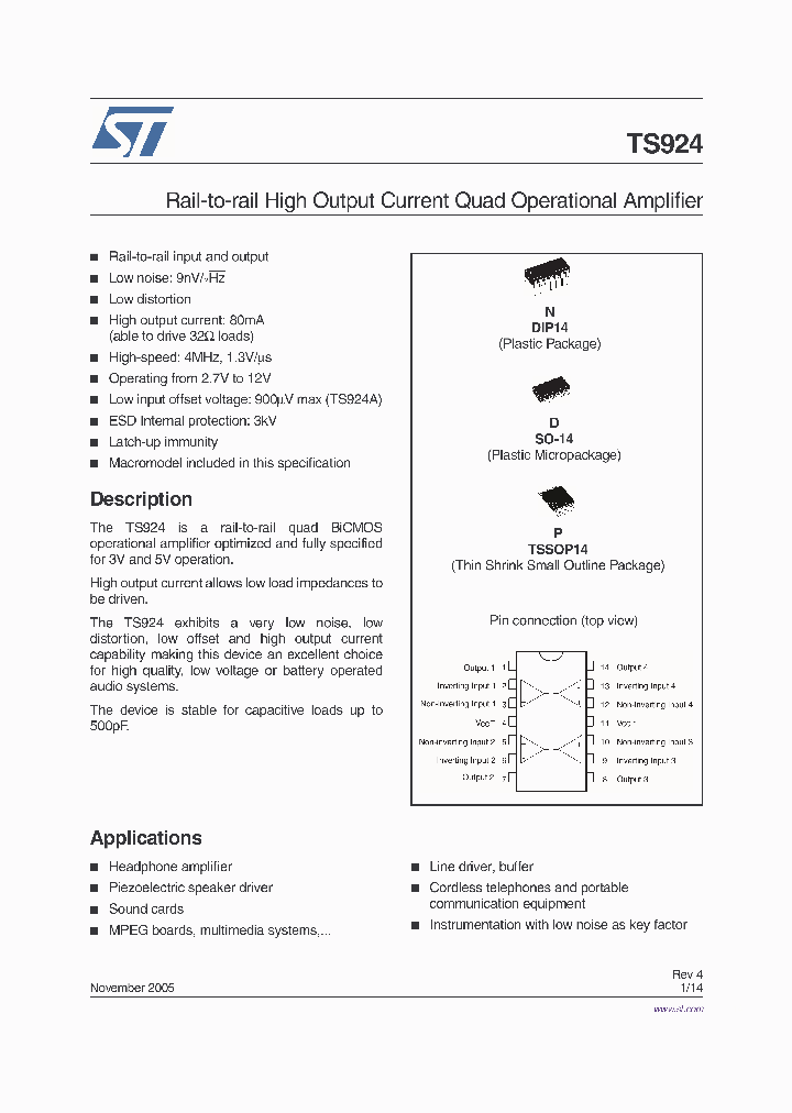 TS924AIN_740958.PDF Datasheet