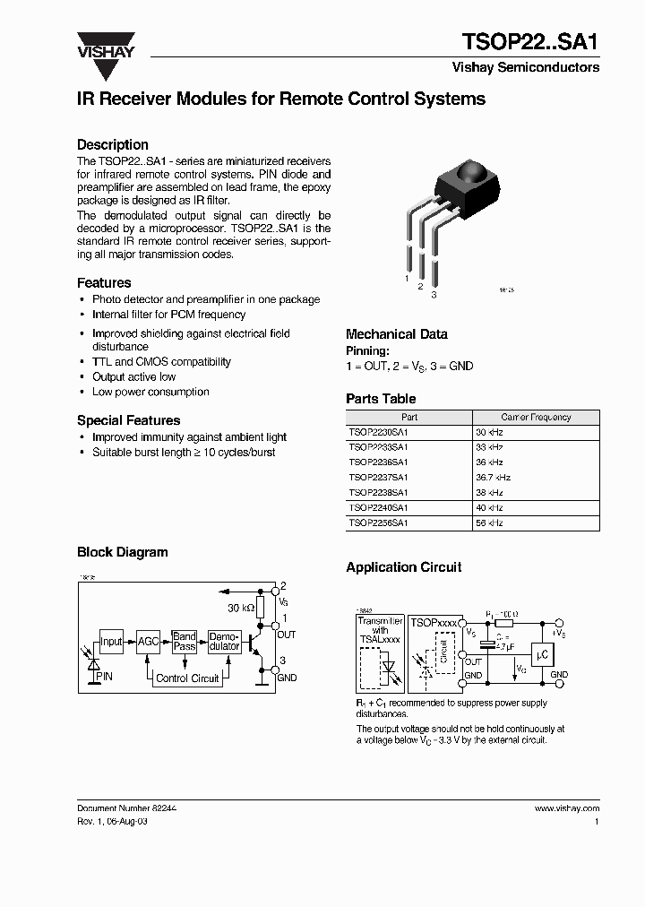 TSOP22SA1_656824.PDF Datasheet