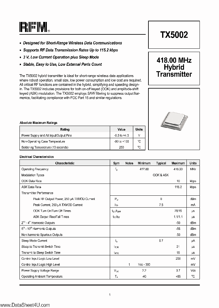 TX5002_567654.PDF Datasheet