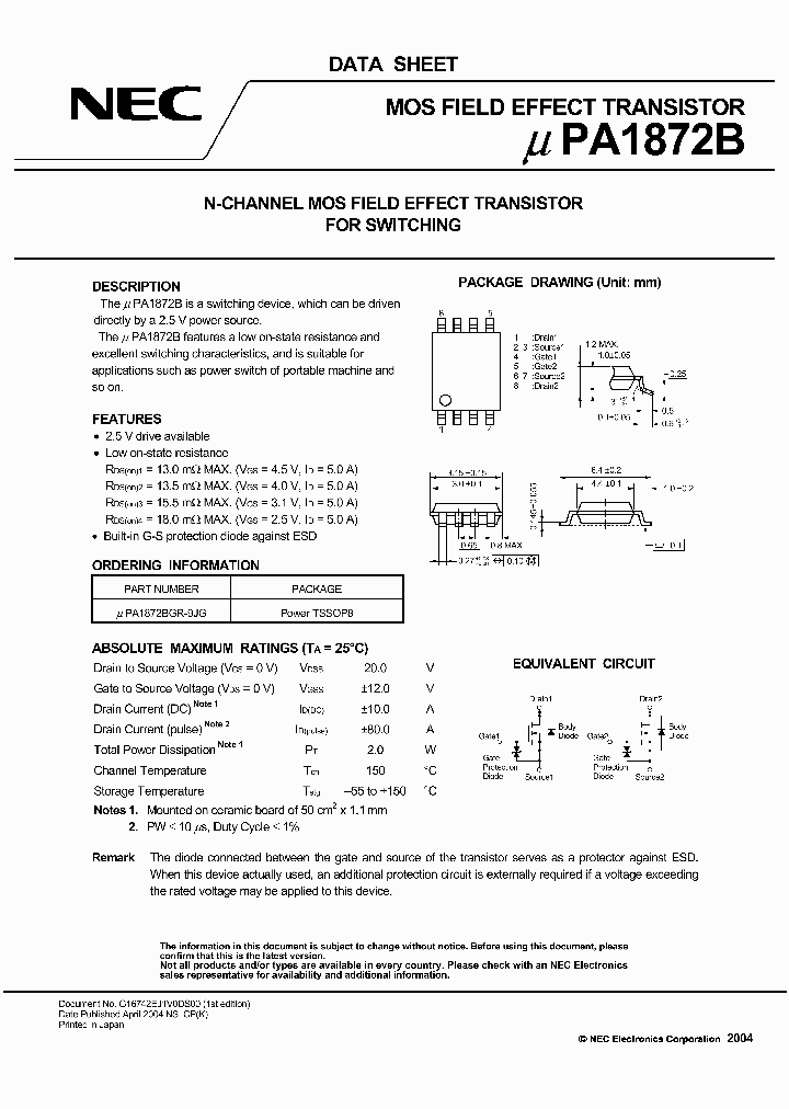 UPA1872B_674765.PDF Datasheet