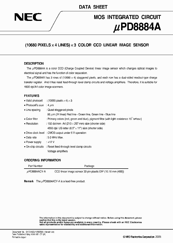 UPD8884A_583028.PDF Datasheet
