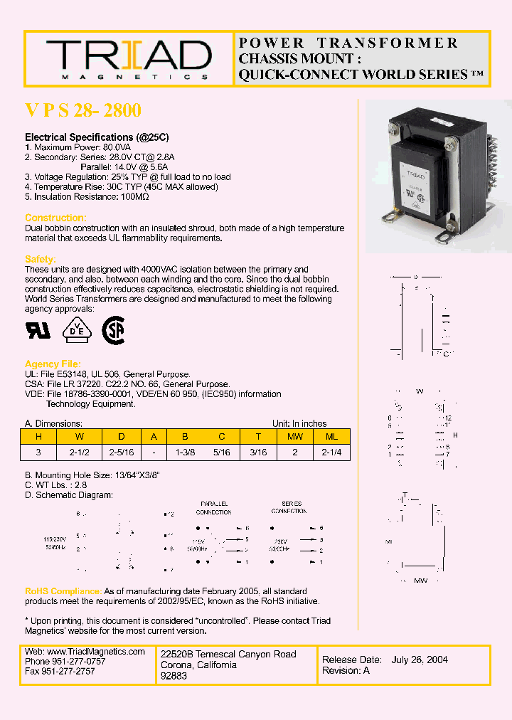 VPS28-2800_715830.PDF Datasheet