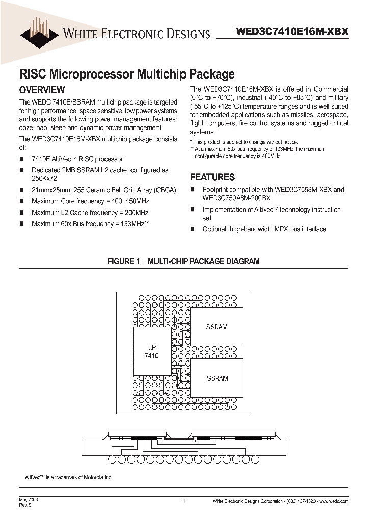 WED3C7410E16M450BC_652360.PDF Datasheet
