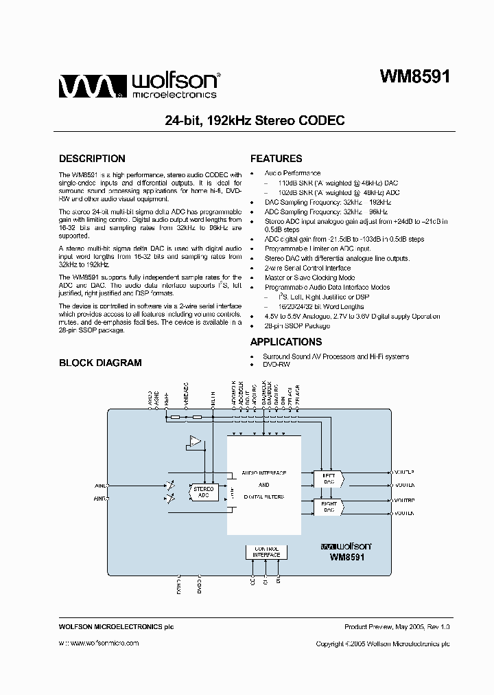 WM8591GEDV_637715.PDF Datasheet