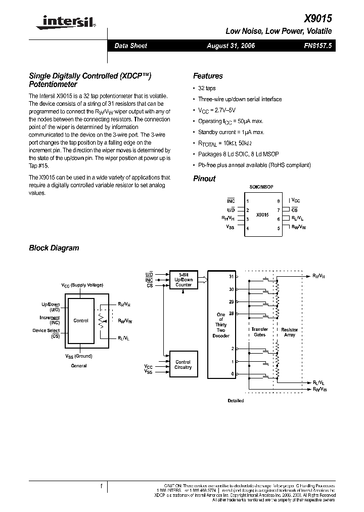 X9015WS8T1_708867.PDF Datasheet
