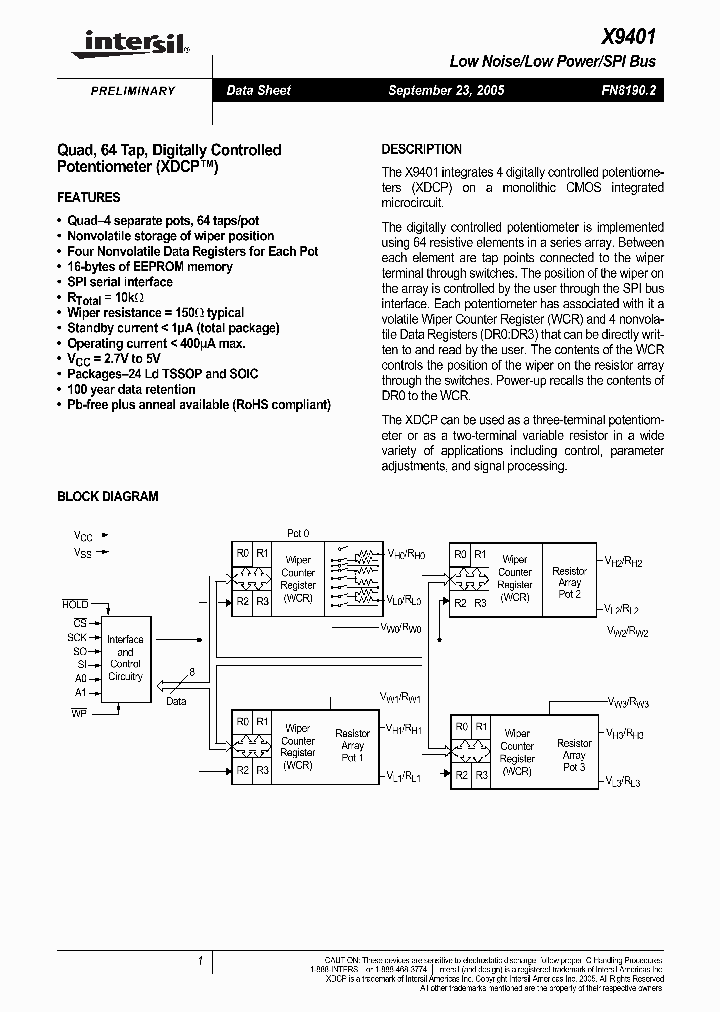 X9401WS24I_708730.PDF Datasheet