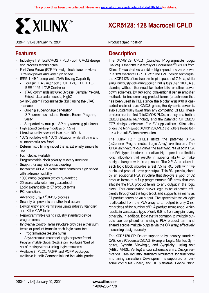 XCR5128-10PC84C_723839.PDF Datasheet