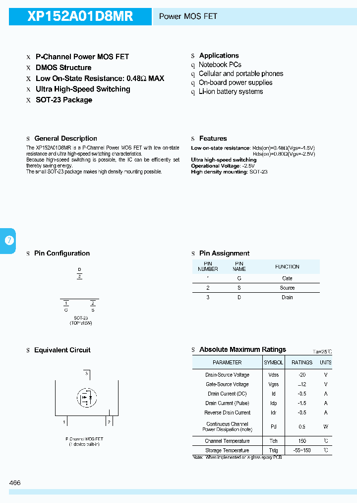 XP152A01D8MR_605381.PDF Datasheet
