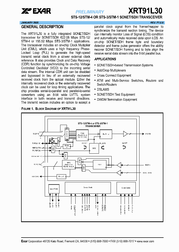 XRT91L30IQ_627805.PDF Datasheet