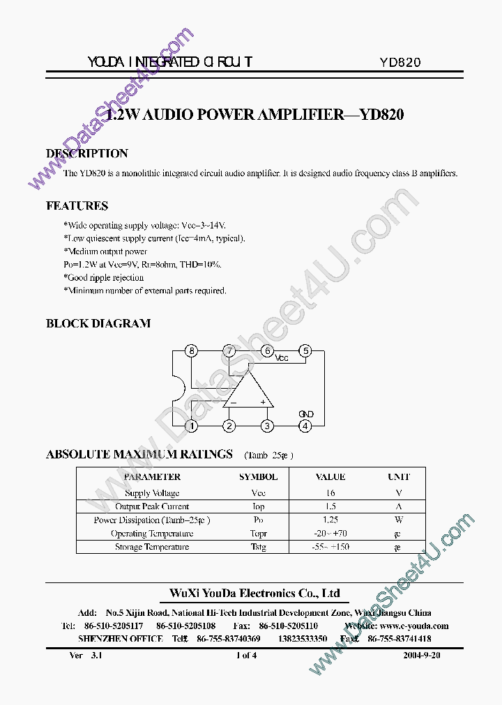 YD820_605687.PDF Datasheet