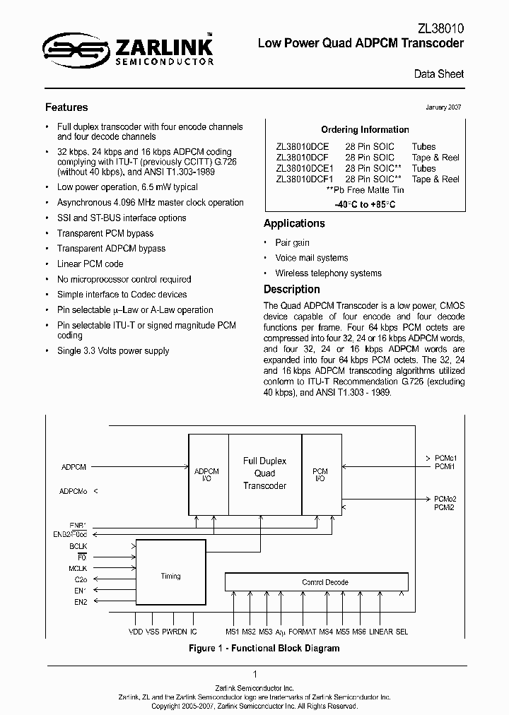 ZL38010DCF_736160.PDF Datasheet