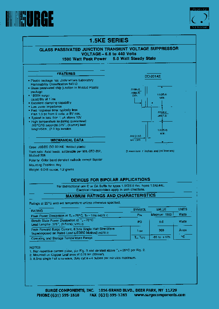 15KE170CA_940338.PDF Datasheet
