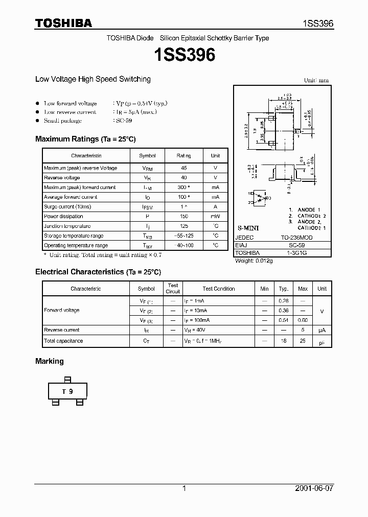 1SS396_1025307.PDF Datasheet