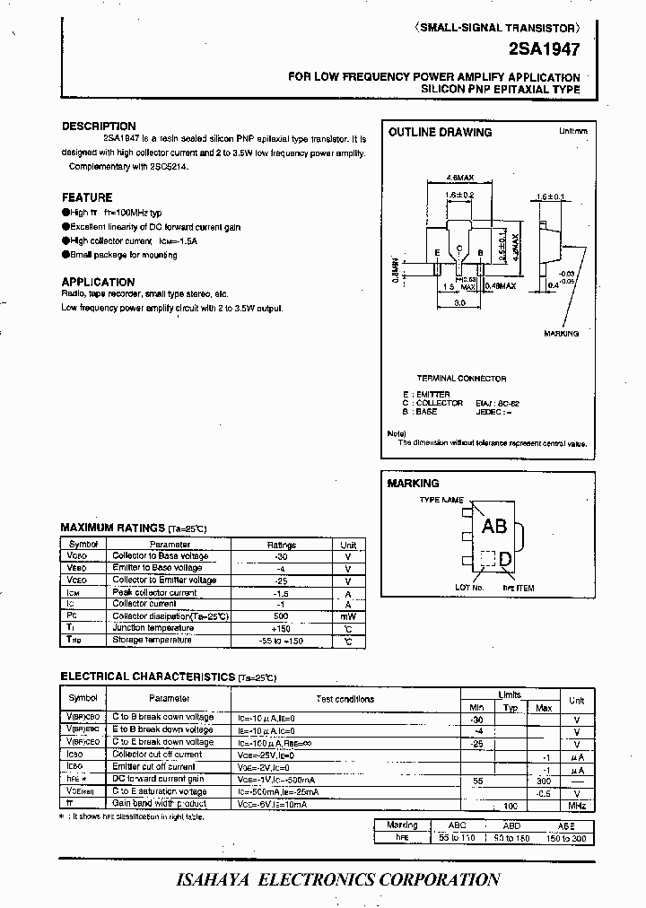 2SA1947_1022264.PDF Datasheet