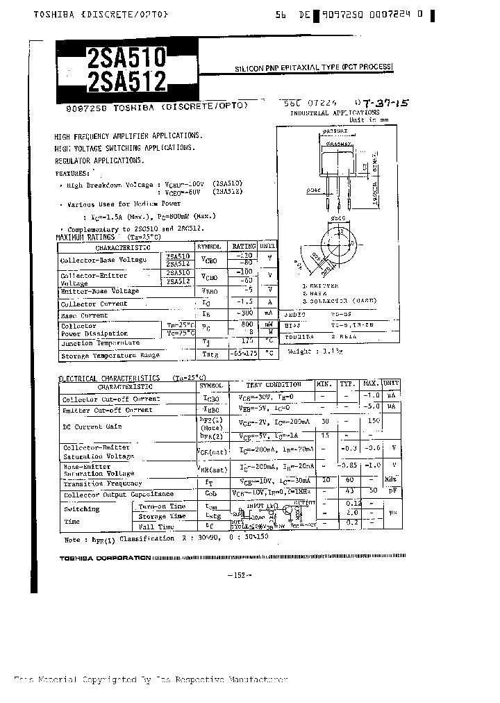 2SA510_947954.PDF Datasheet
