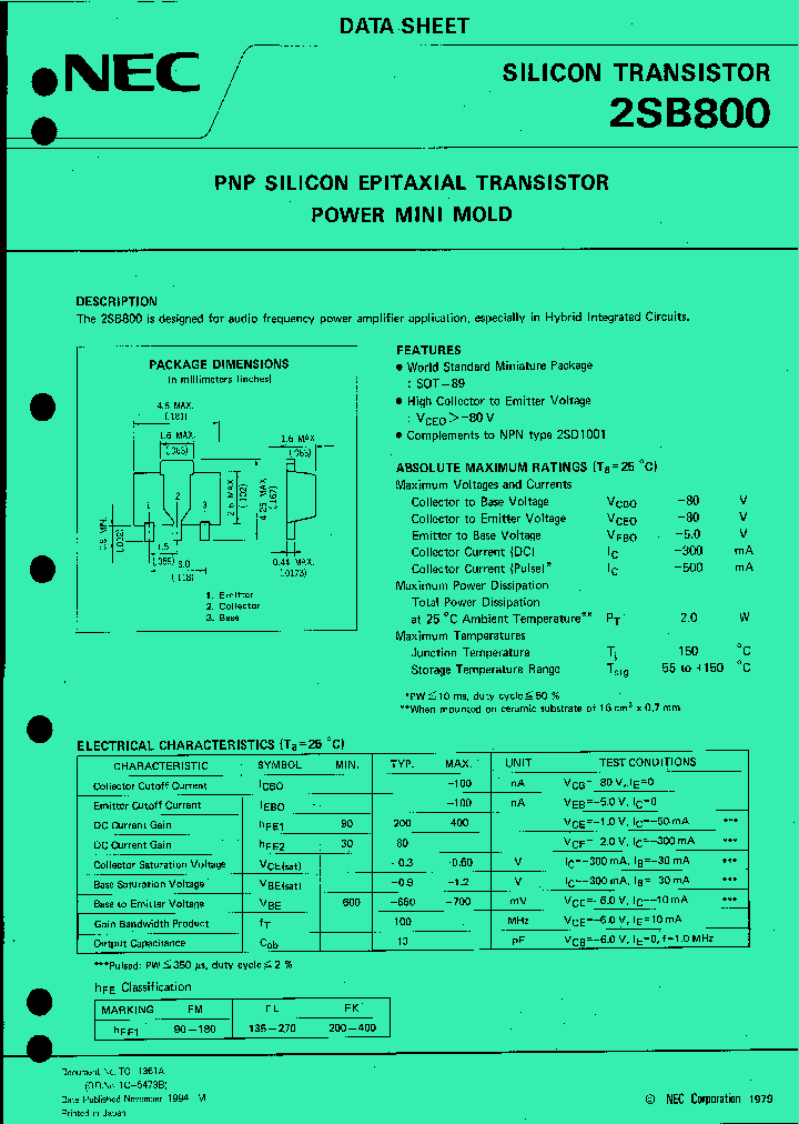 2SB800-T2_931815.PDF Datasheet
