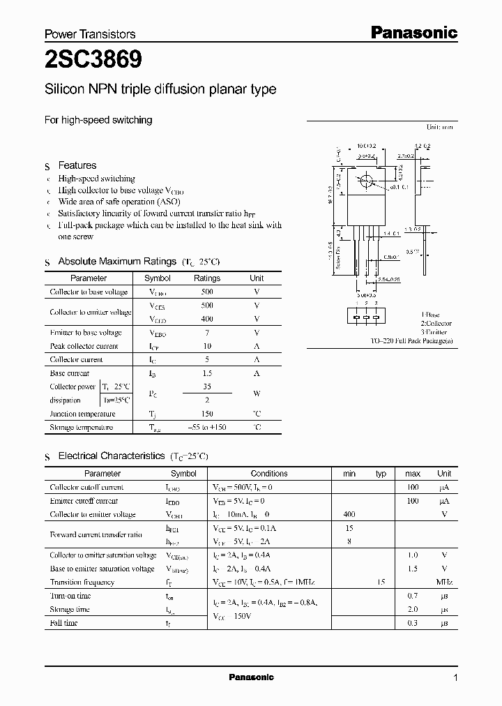 2SC3869_1015628.PDF Datasheet