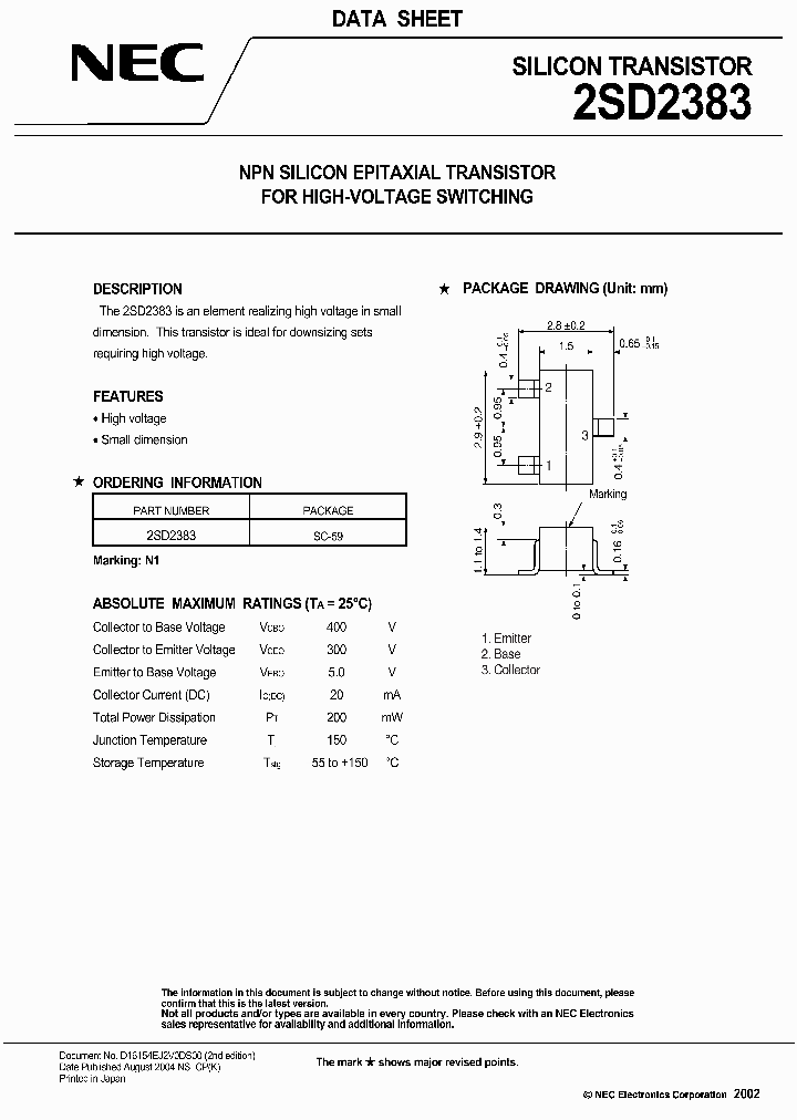 2SD2383_1011170.PDF Datasheet