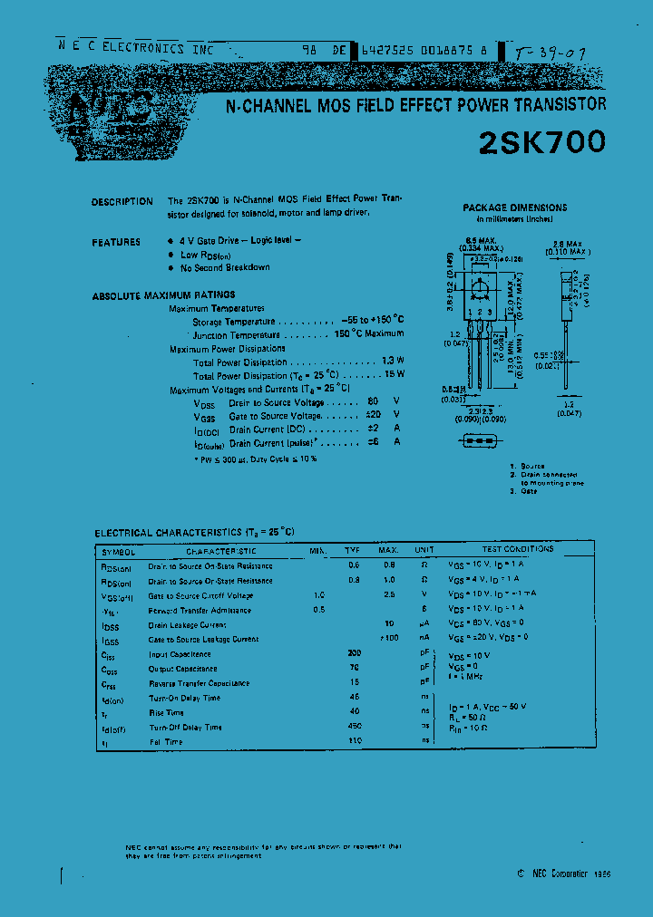 2SK700_1019669.PDF Datasheet