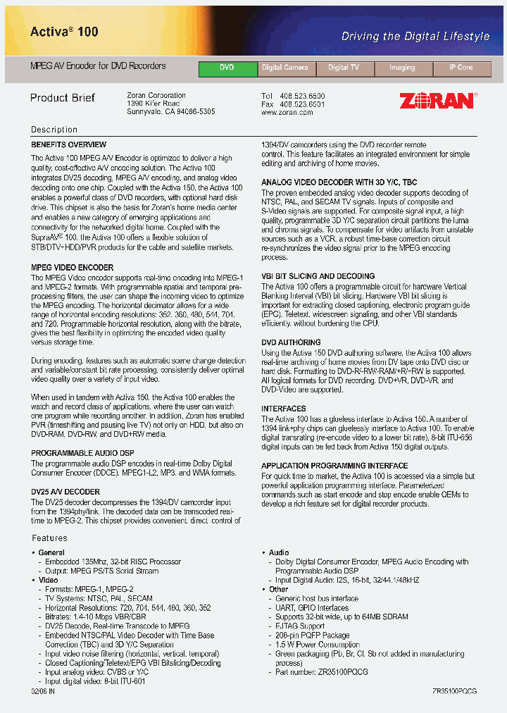 ACTIVA100_1018181.PDF Datasheet